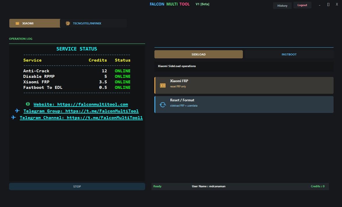 Falcon FRP Tool [ Xiaomi FRP Unlock Tool ] Any Quantity [Existing Users Only