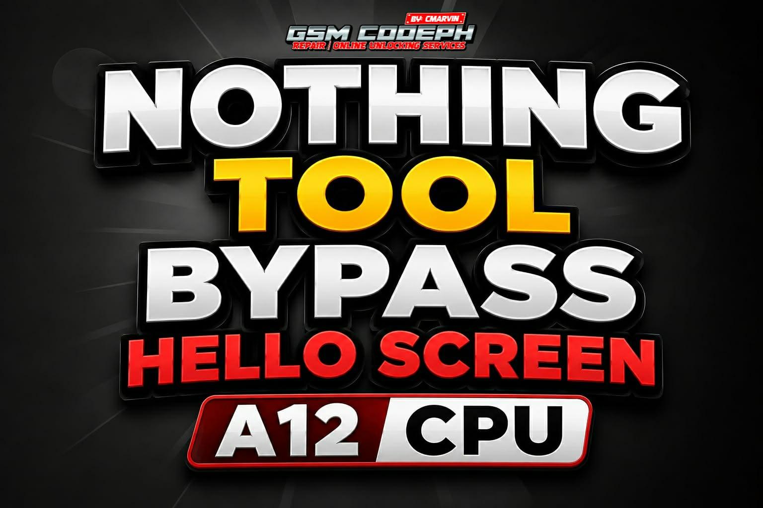 Nothing Tool Bypass Hello Screen A12 CPU [ All iOS ] [ XR XS XsMax 3rd 5th 8th [no refund]