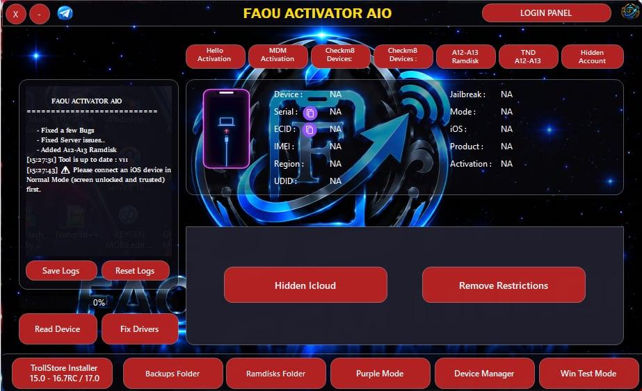 @ FAOU Hidden Account Tool