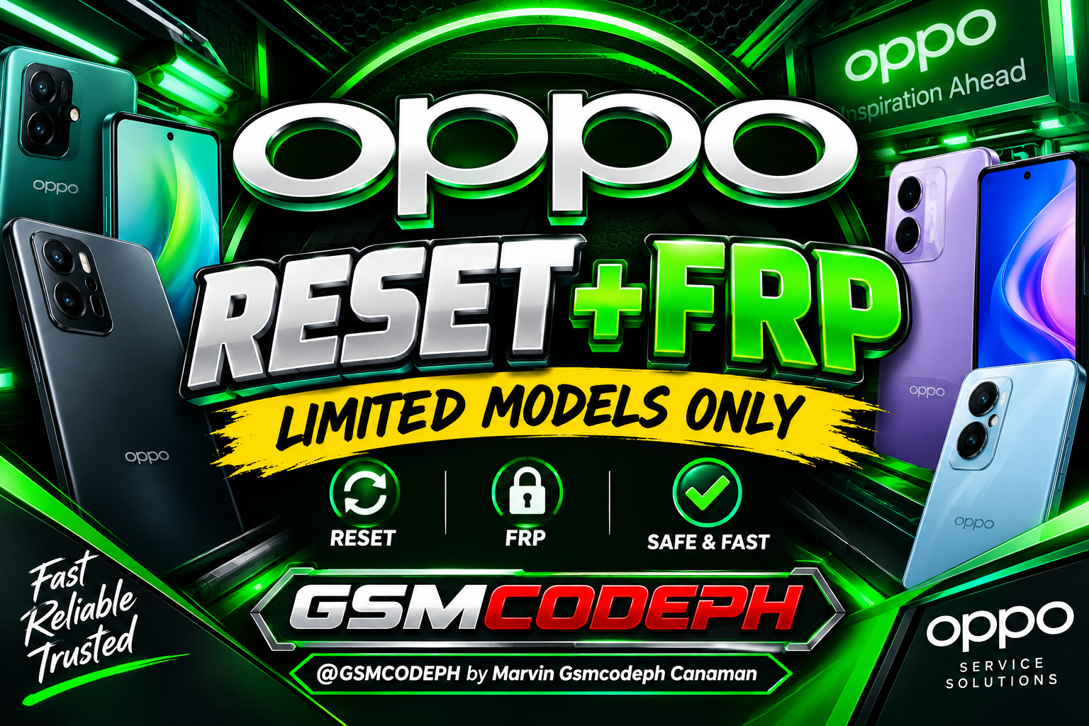 OPPO Reset + FRP Limited Models ONLY [gsmcodeph]
