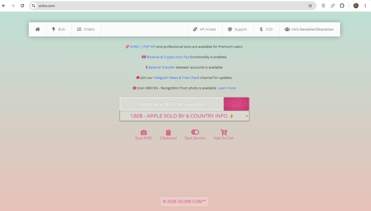 Sickw.com [gsmcodeph]